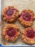 Raspberry Rhubarb Ginger Jam Scone