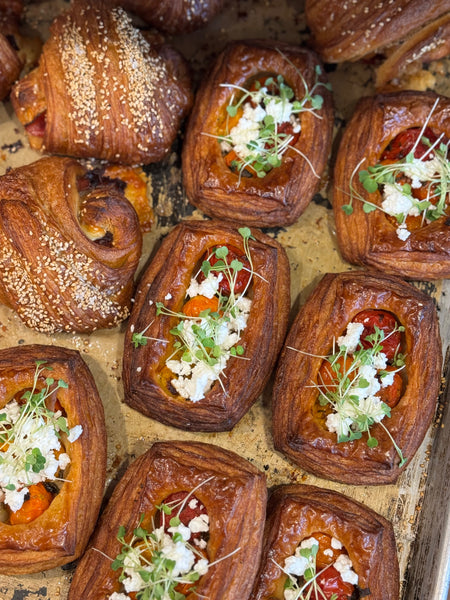 Seasonal Savory Danish - Roasted Cherry Tomato, Feta, & Greens