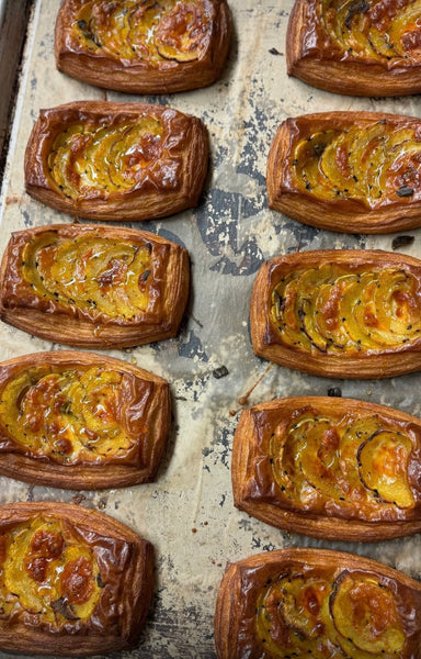 Seasonal Savory Danish - Delicata Squash, Cheese & Hot Honey